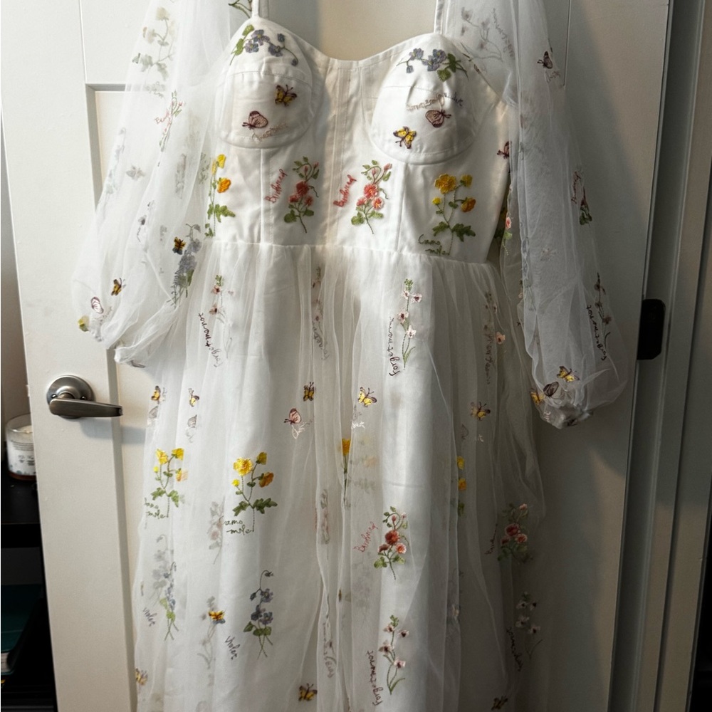 Floral Embroidered Women’s 2x Dress